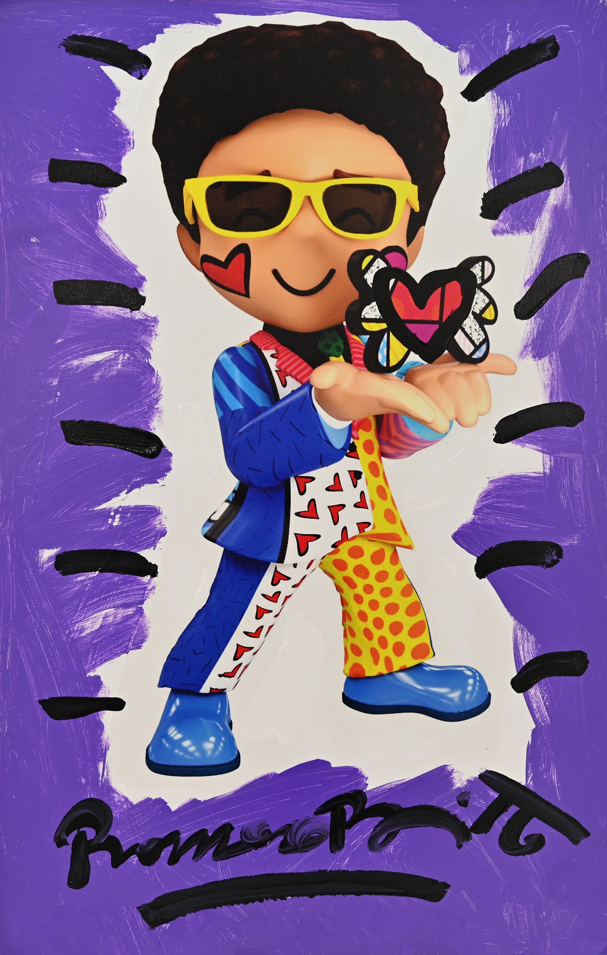 Little Britto - Mixed Media Original