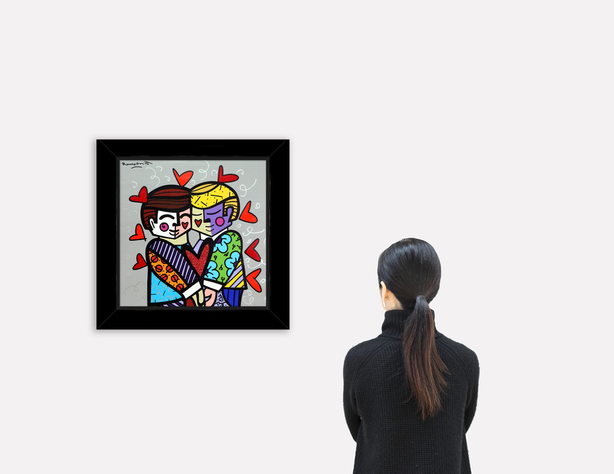 絵画 Friendship Best Friends - Mixed Media Original - Shop Britto