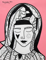 MOTHER IN PINK - Mixed Media Original