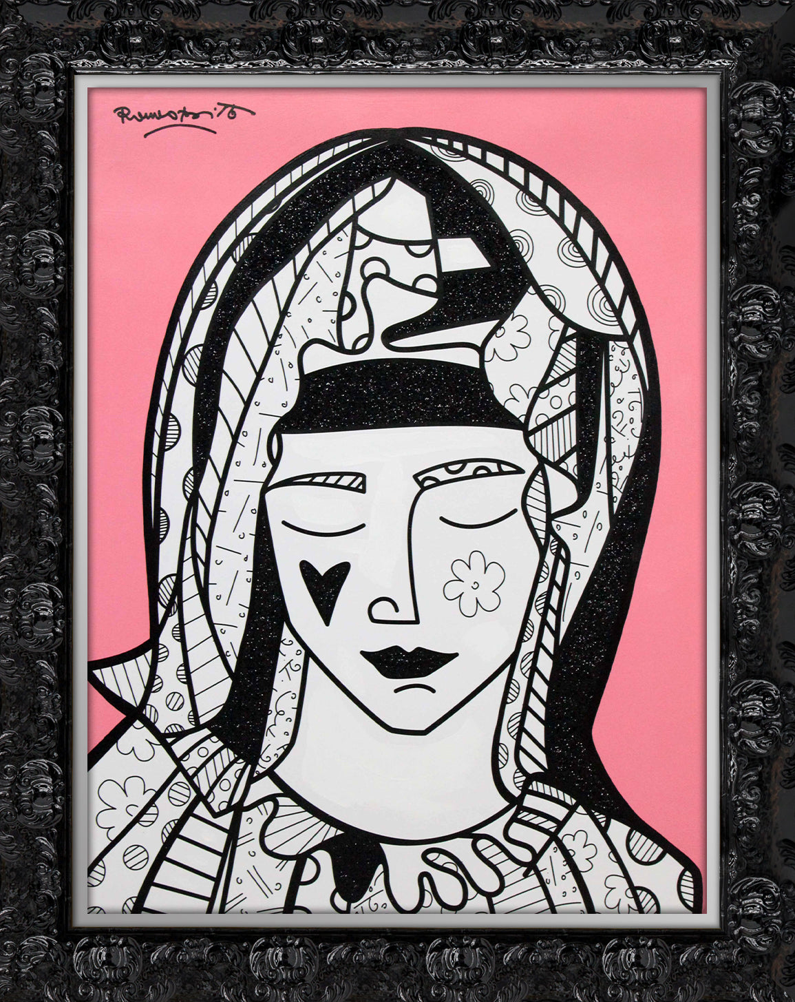 MOTHER IN PINK - Mixed Media Original