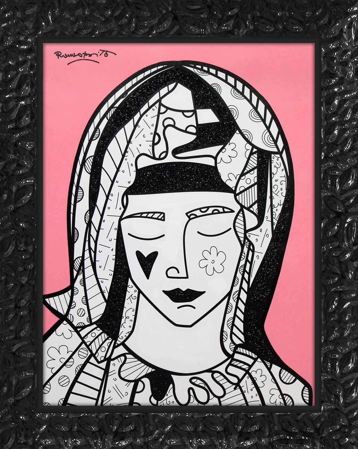 MOTHER IN PINK - Mixed Media Original