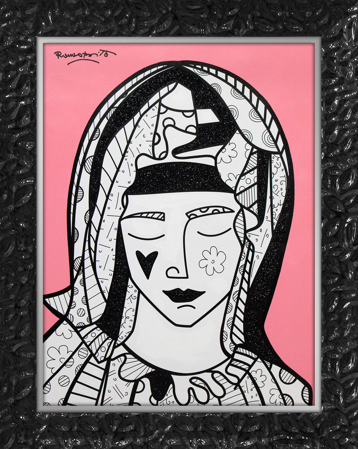 MOTHER IN PINK - Mixed Media Original