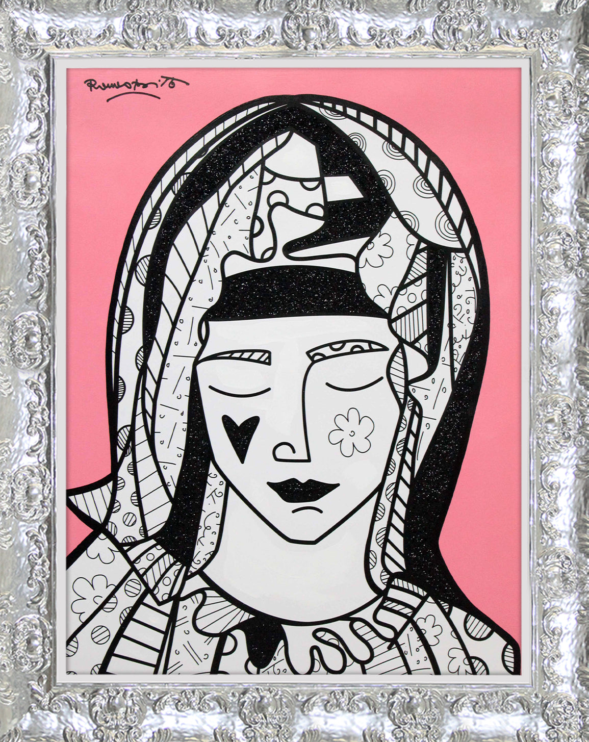 MOTHER IN PINK - Mixed Media Original