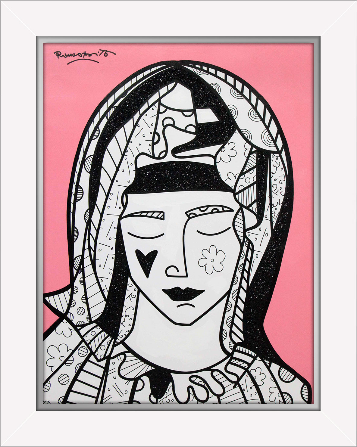 MOTHER IN PINK - Mixed Media Original