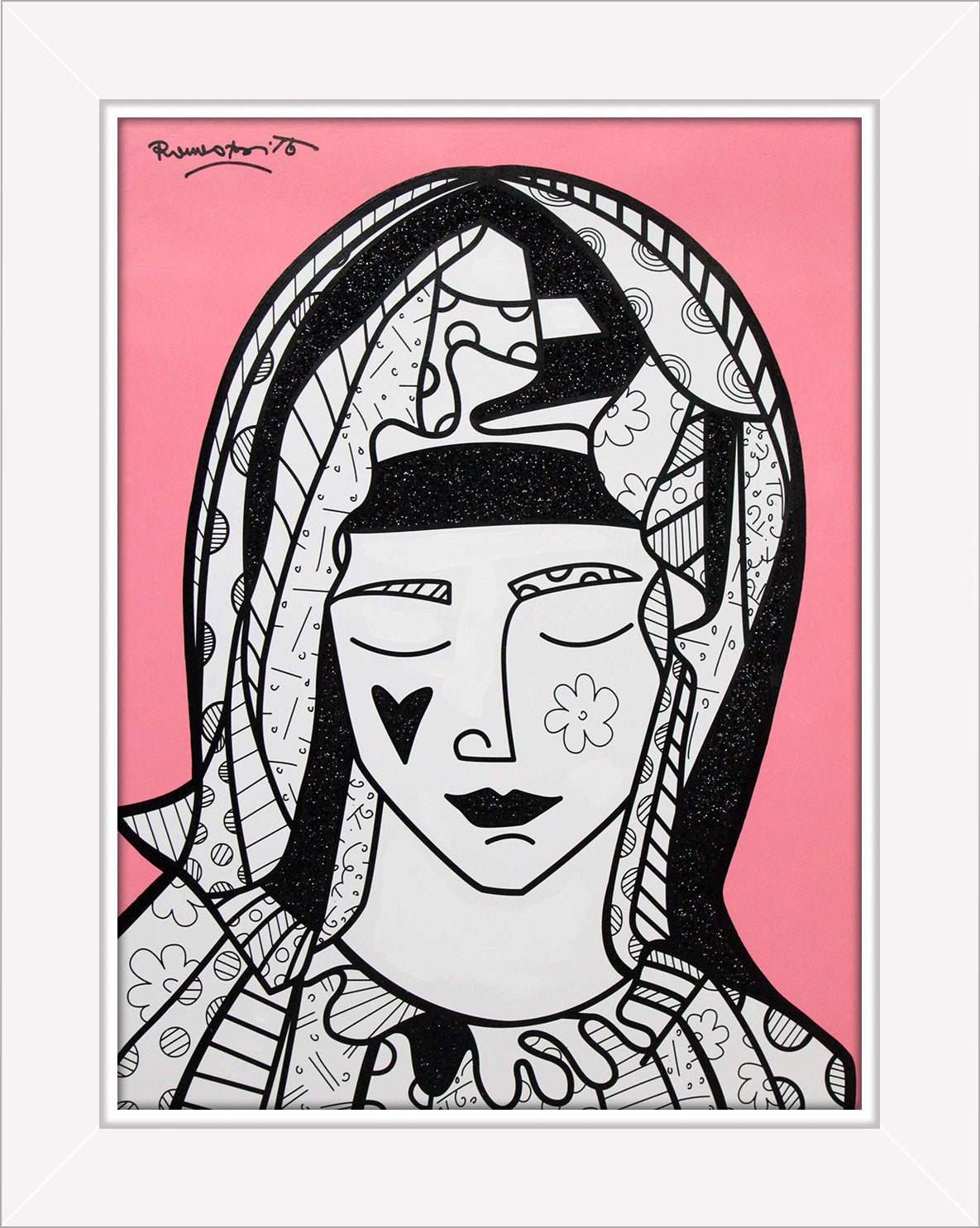 MOTHER IN PINK - Mixed Media Original