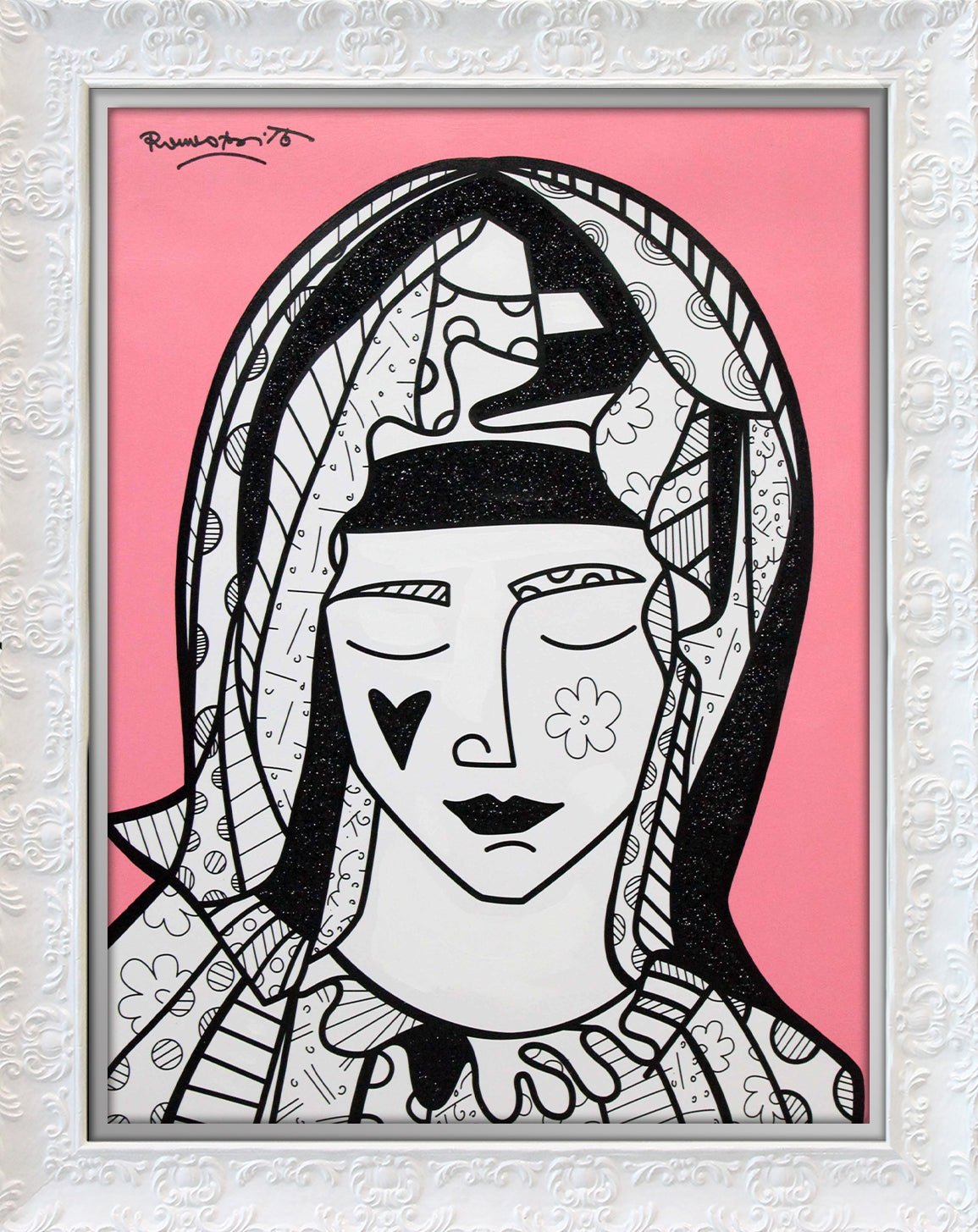 MOTHER IN PINK - Mixed Media Original
