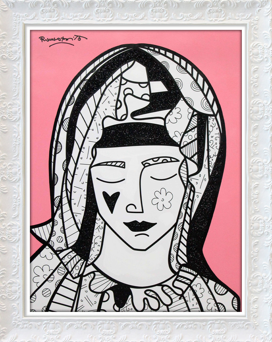 MOTHER IN PINK - Mixed Media Original
