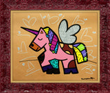 HAPPY UNICORN -  Mixed Media Original