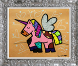HAPPY UNICORN -  Mixed Media Original