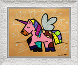 HAPPY UNICORN -  Mixed Media Original