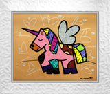 HAPPY UNICORN -  Mixed Media Original
