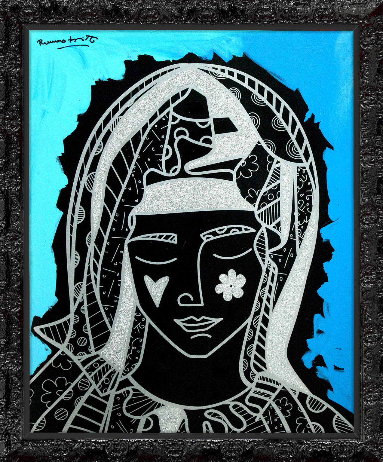 MOTHER BLUE - Mixed Media Original