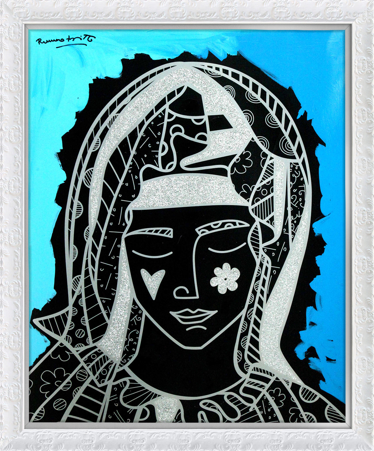 MOTHER BLUE - Mixed Media Original