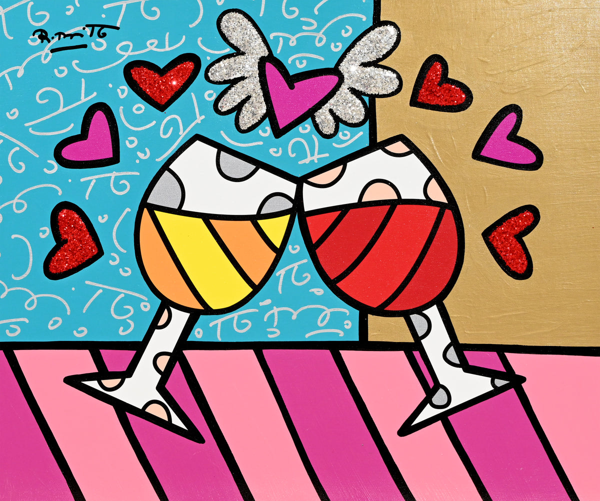 TOAST TO LOVE -  Mixed Media Original