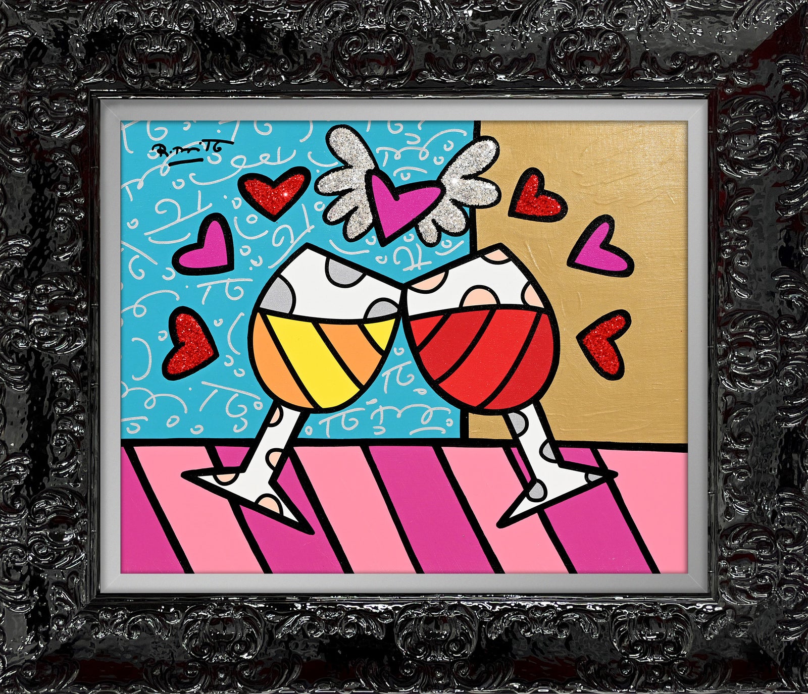 TOAST TO LOVE -  Mixed Media Original