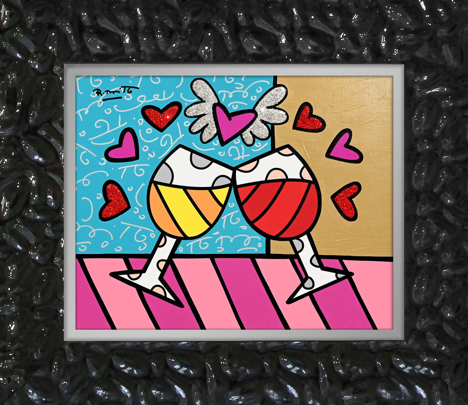 TOAST TO LOVE -  Mixed Media Original