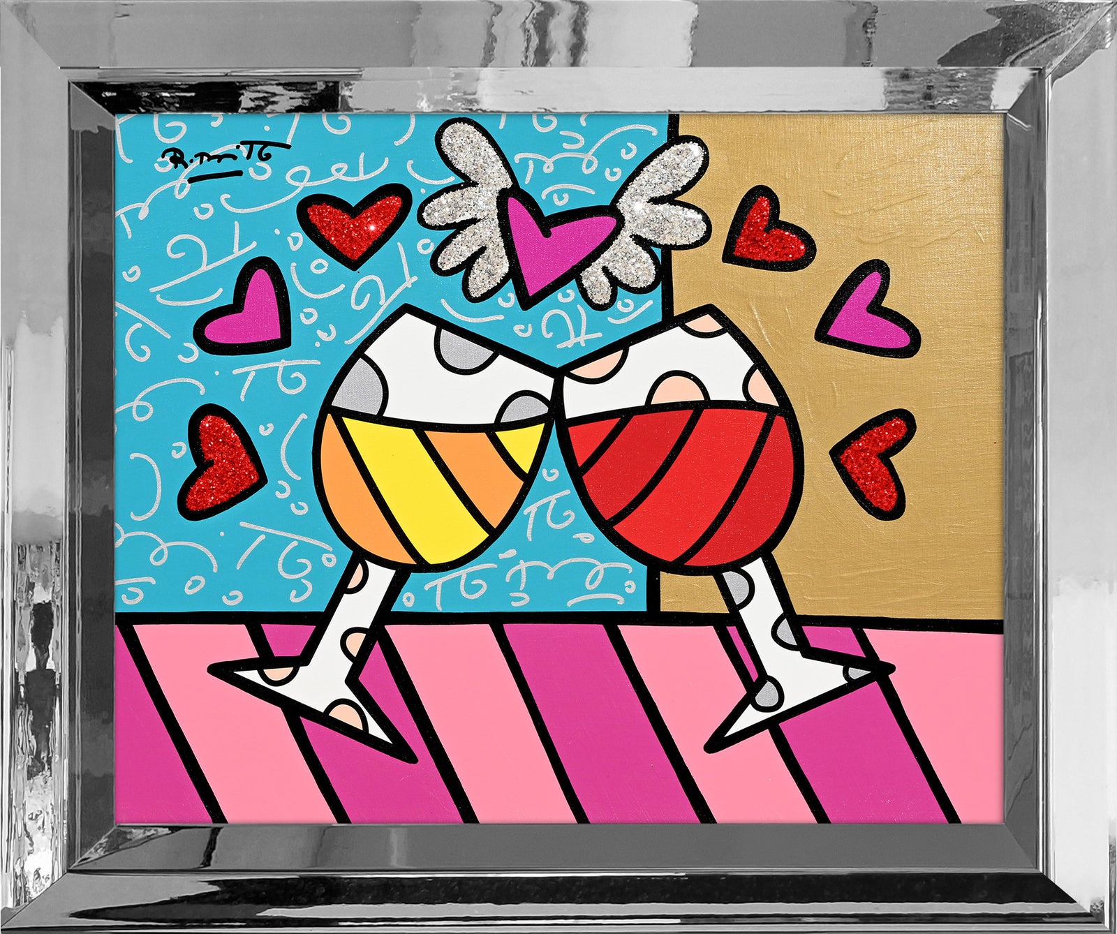 TOAST TO LOVE -  Mixed Media Original