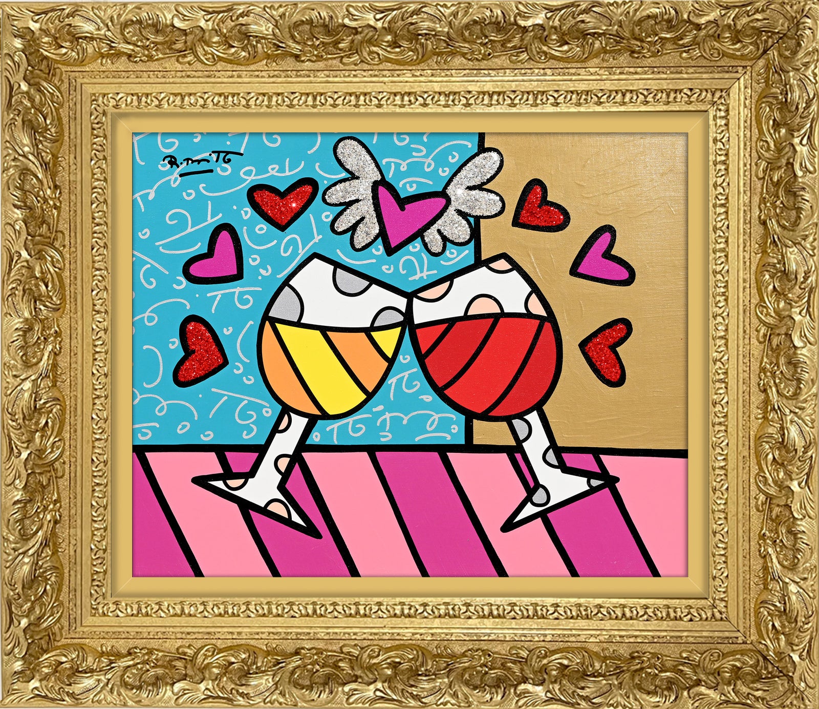 TOAST TO LOVE -  Mixed Media Original