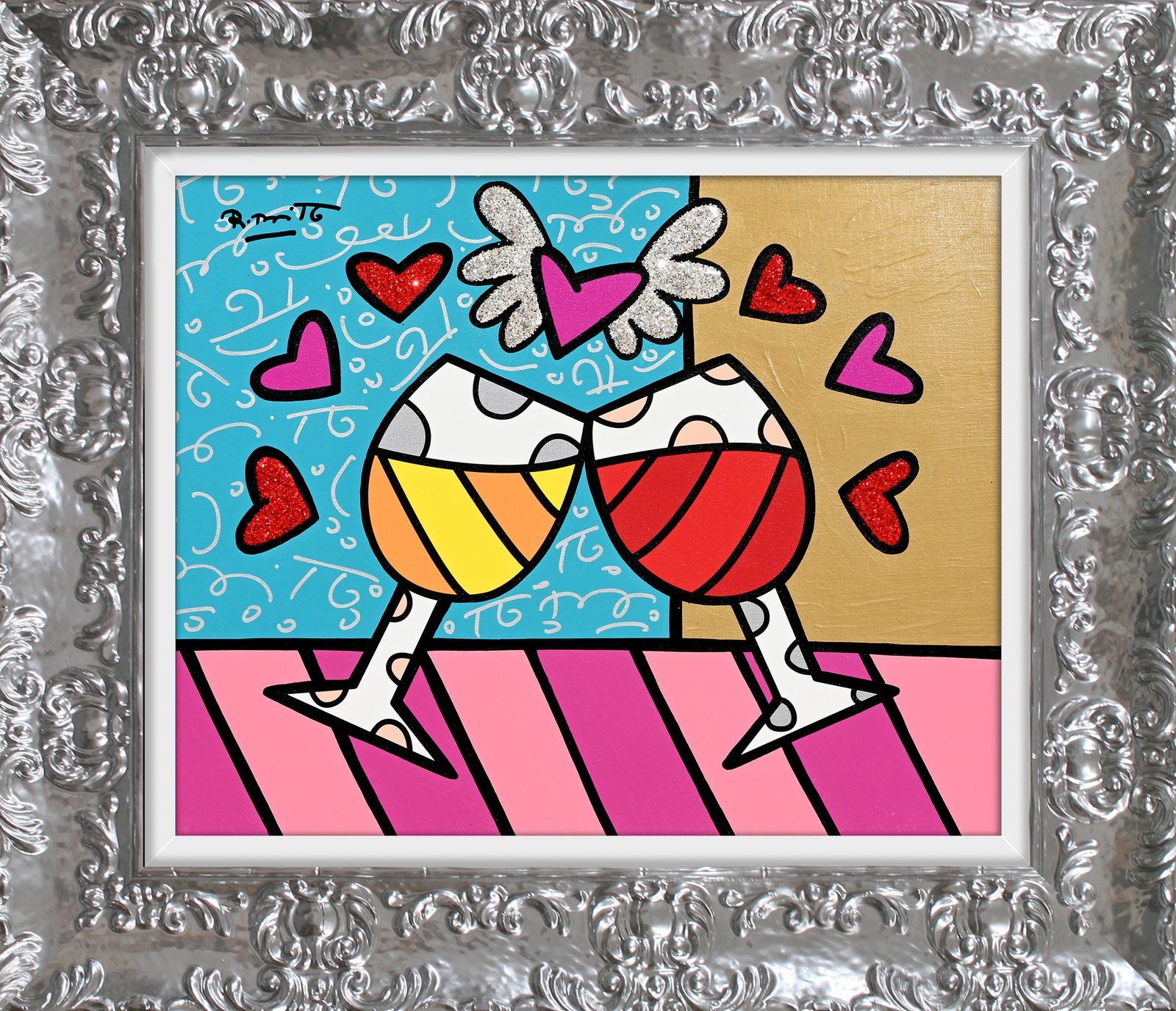 TOAST TO LOVE -  Mixed Media Original