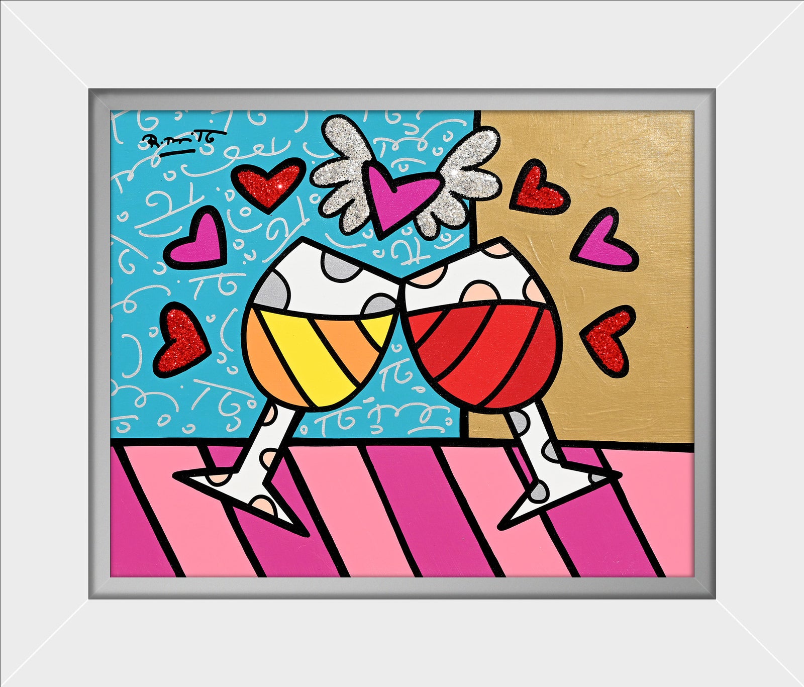 TOAST TO LOVE -  Mixed Media Original