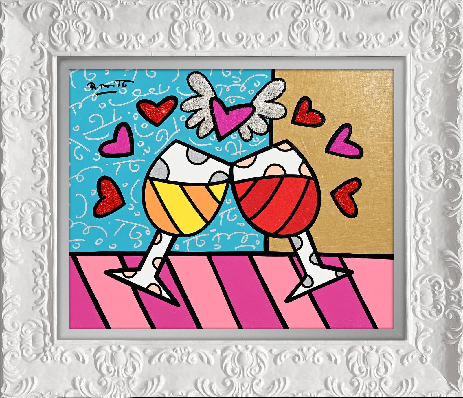 TOAST TO LOVE -  Mixed Media Original