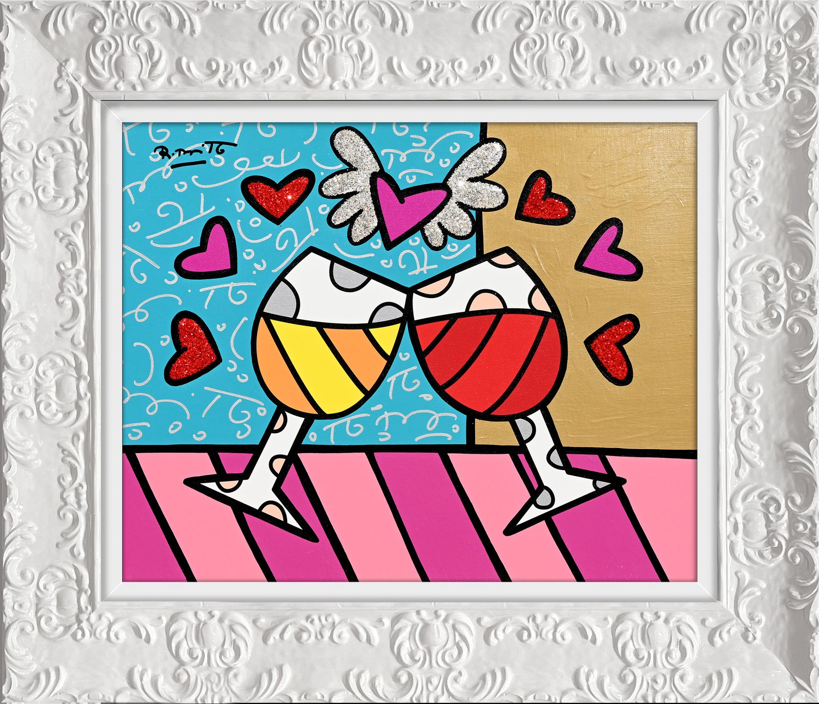 TOAST TO LOVE -  Mixed Media Original