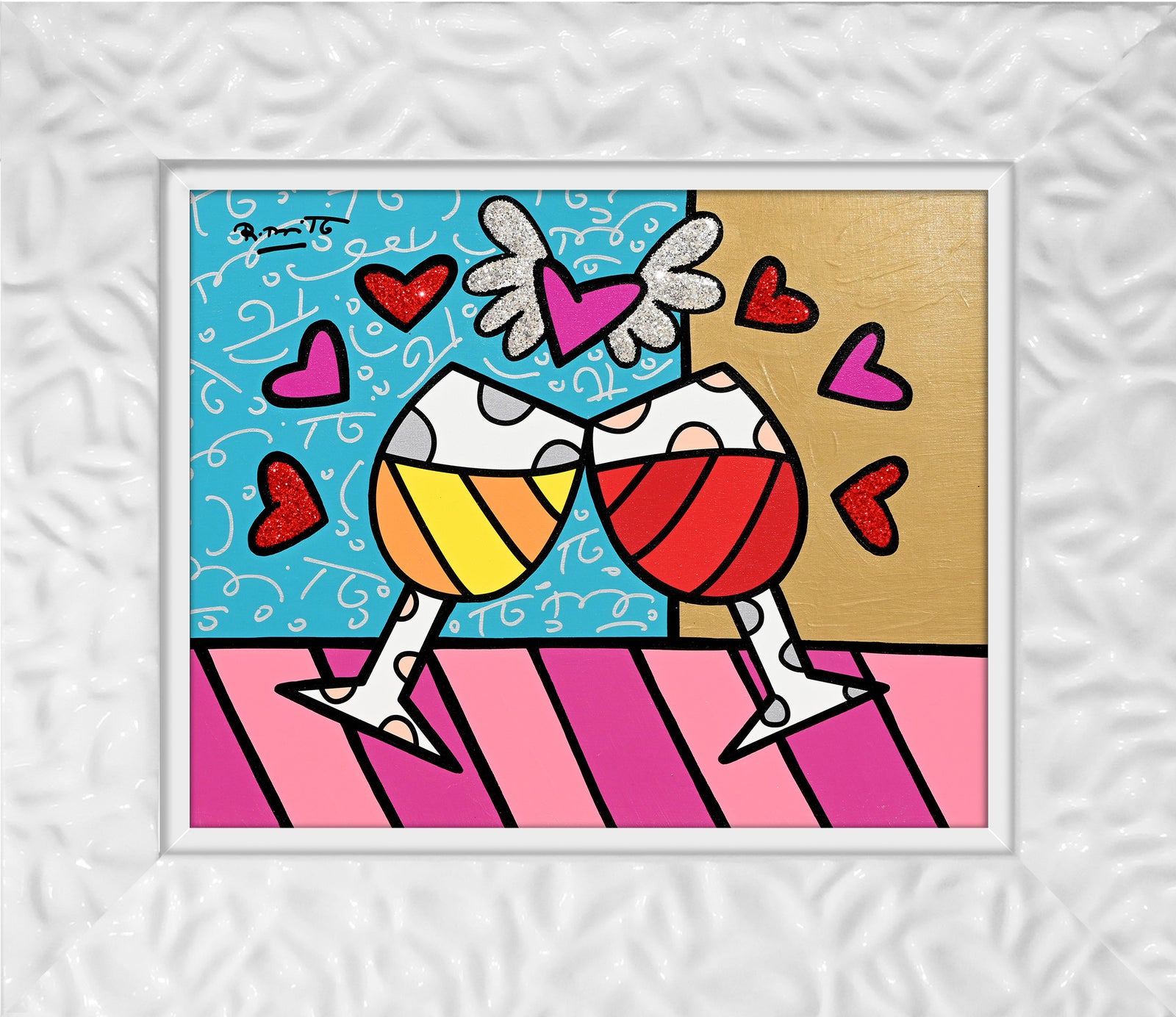 TOAST TO LOVE -  Mixed Media Original