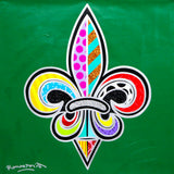 FLEUR-DE-LIS  -  Mixed Media Original