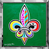 FLEUR-DE-LIS  -  Mixed Media Original