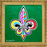 FLEUR-DE-LIS  -  Mixed Media Original