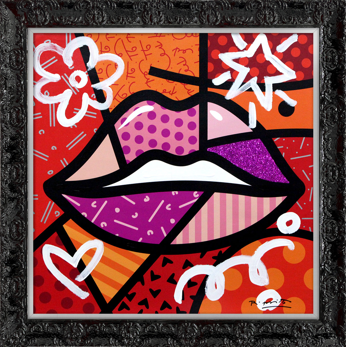 modern pop art delicious mixed media original  vibrant home decor