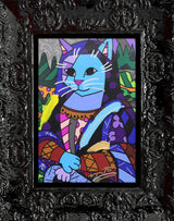 NEW MONA CAT -  Mixed Media Original