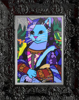 NEW MONA CAT -  Mixed Media Original