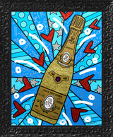 CHAMPAGNE WISHES AND CAVIAR DREAMS - Mixed Media Original *SOLD*