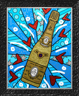 CHAMPAGNE WISHES AND CAVIAR DREAMS - Mixed Media Original *SOLD*