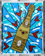 CHAMPAGNE WISHES AND CAVIAR DREAMS - Mixed Media Original *SOLD*