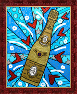 CHAMPAGNE WISHES AND CAVIAR DREAMS - Mixed Media Original *SOLD*