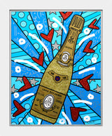 CHAMPAGNE WISHES AND CAVIAR DREAMS - Mixed Media Original *SOLD*