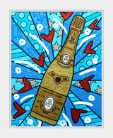 CHAMPAGNE WISHES AND CAVIAR DREAMS - Mixed Media Original *SOLD*