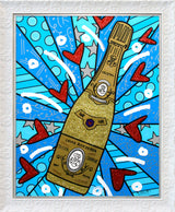 CHAMPAGNE WISHES AND CAVIAR DREAMS - Mixed Media Original *SOLD*