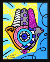 HAMSA (YELLOW UP) -  Mixed Media Original