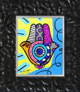 HAMSA (YELLOW UP) -  Mixed Media Original