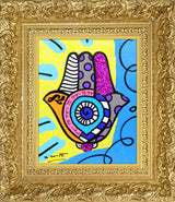 HAMSA (YELLOW UP) -  Mixed Media Original