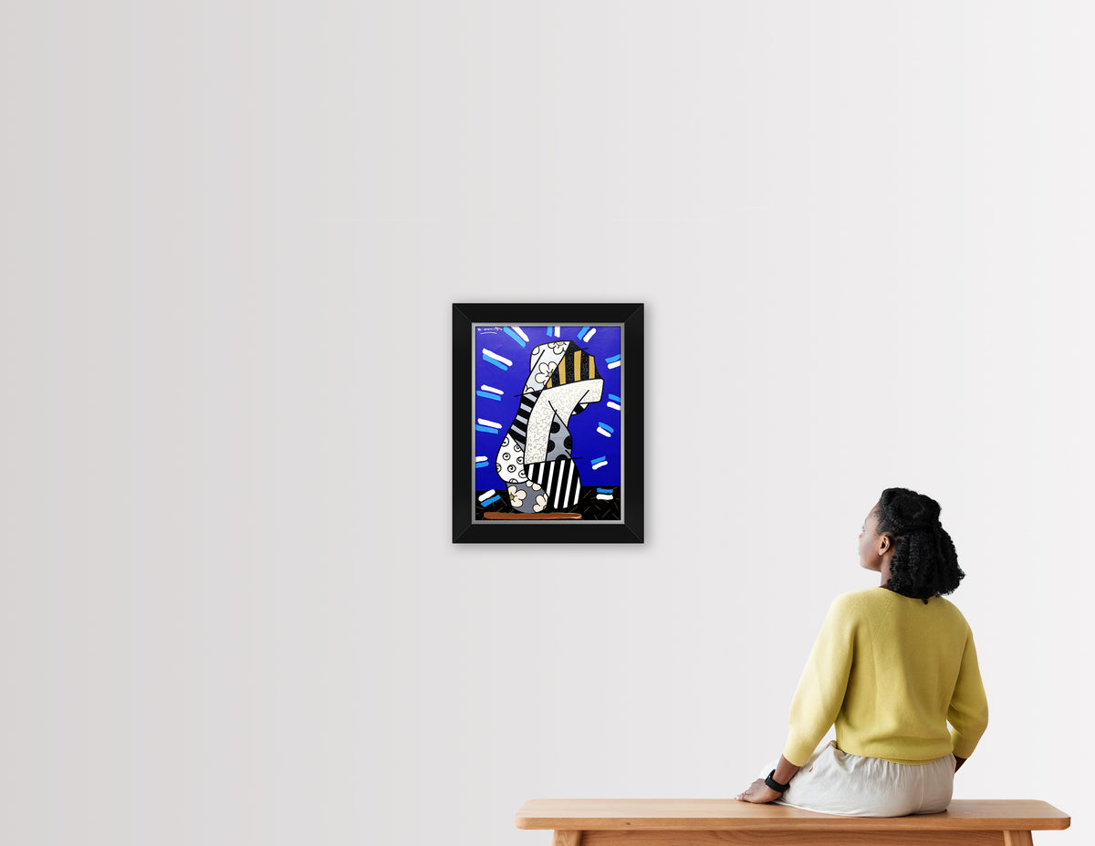 modern pop art modern classic mixed media original  vibrant home decor