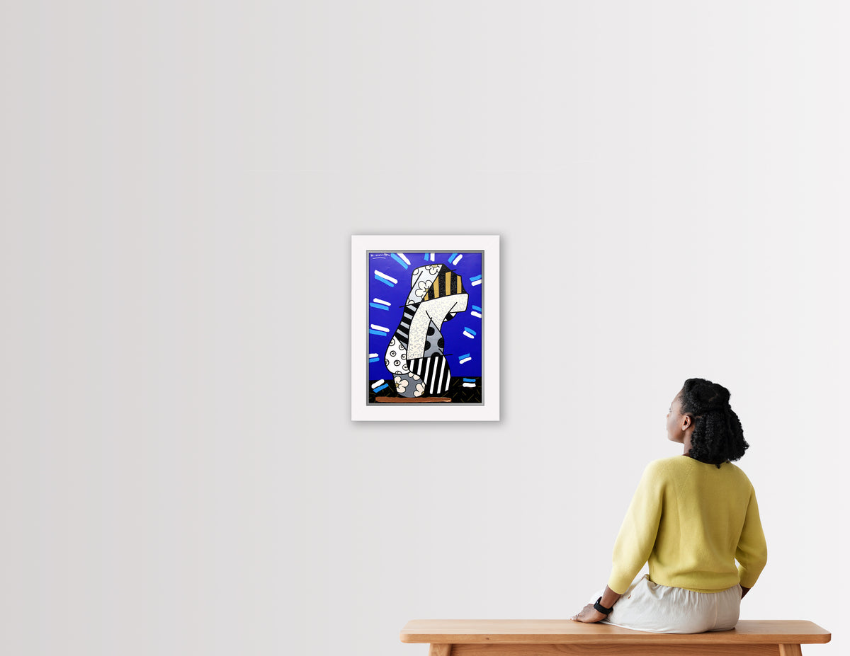 modern classic mixed media original  artistic colorful design collectible