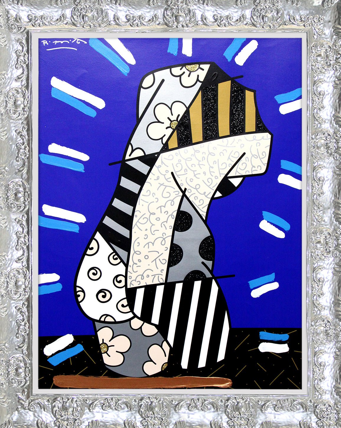 modern classic mixed media original  colorful decorative collectible gift idea