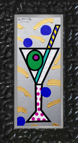 SILVER MARTINI - Mixed Media Original