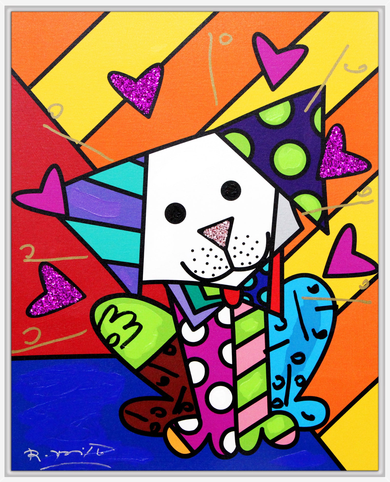 Andy Orange X - Mixed Media Original