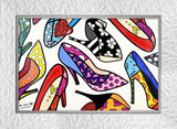 MANY HEELS -  Mixed Media Original *SOLD*