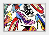 MANY HEELS -  Mixed Media Original *SOLD*
